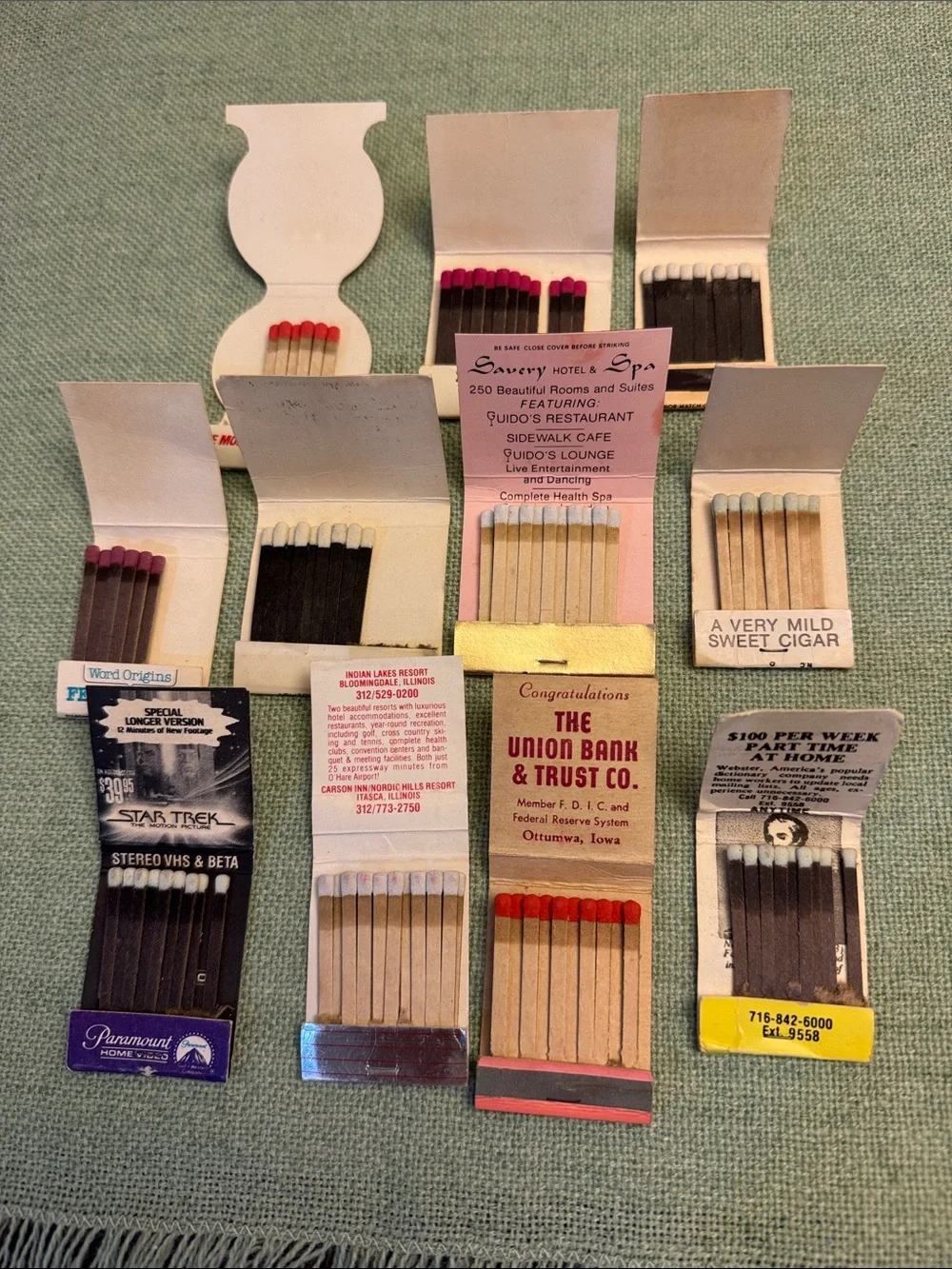 DIY Project. -Vintage Matchbook Lot with five additional matchbooks free 🆓